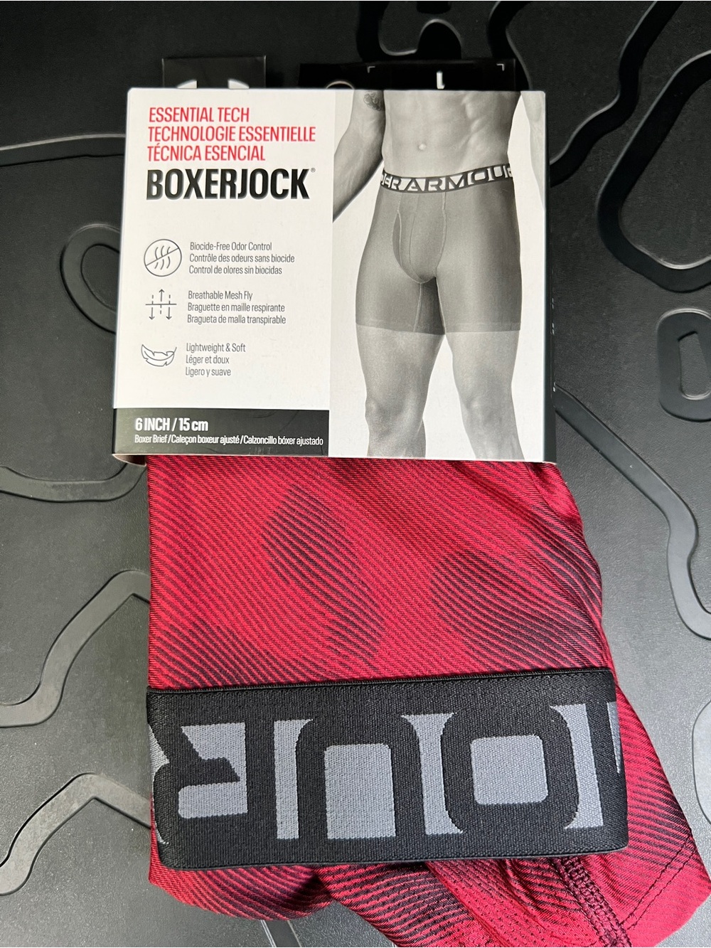 Under Armour Boxerjock 6" Performance Boxer Briefs - Red